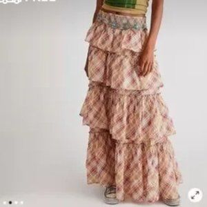 Free People Sawyer Tiered Maxi Skirt
